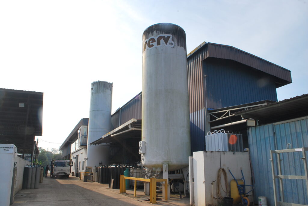 Callserv industrial gas facilities and operational area in Kuantan